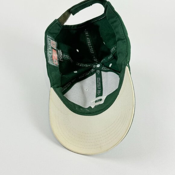 Michigan State NCAA Spartans Green White S Logo Adjustable Hat Fan Gear Collecto - Picture 5 of 6